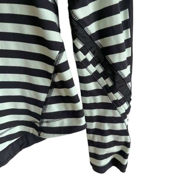 Lululemon Run: Reflect Long Sleeve Size 8 Sea Stripe Mint Moment Black /… - Picture 4 of 10